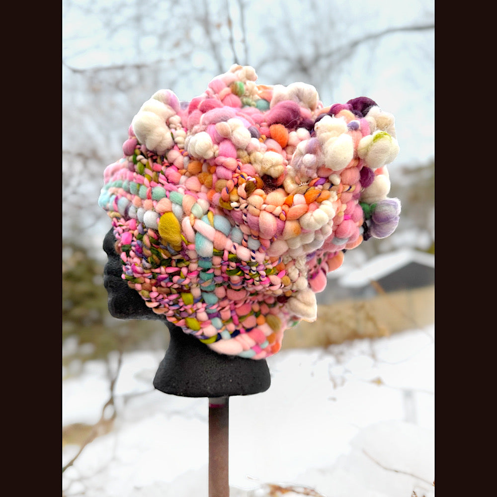 Handmade wool Woven hat 23” medium