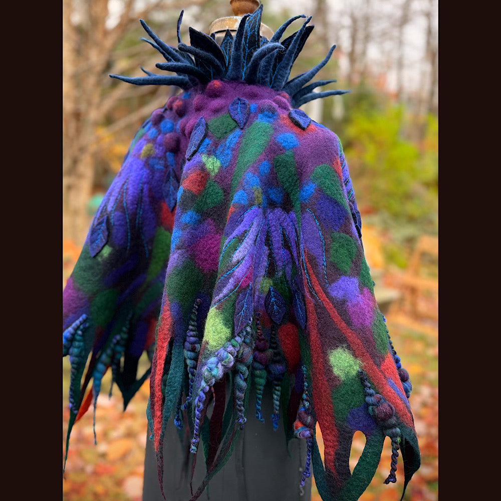 Handmade wool Felted Capelet