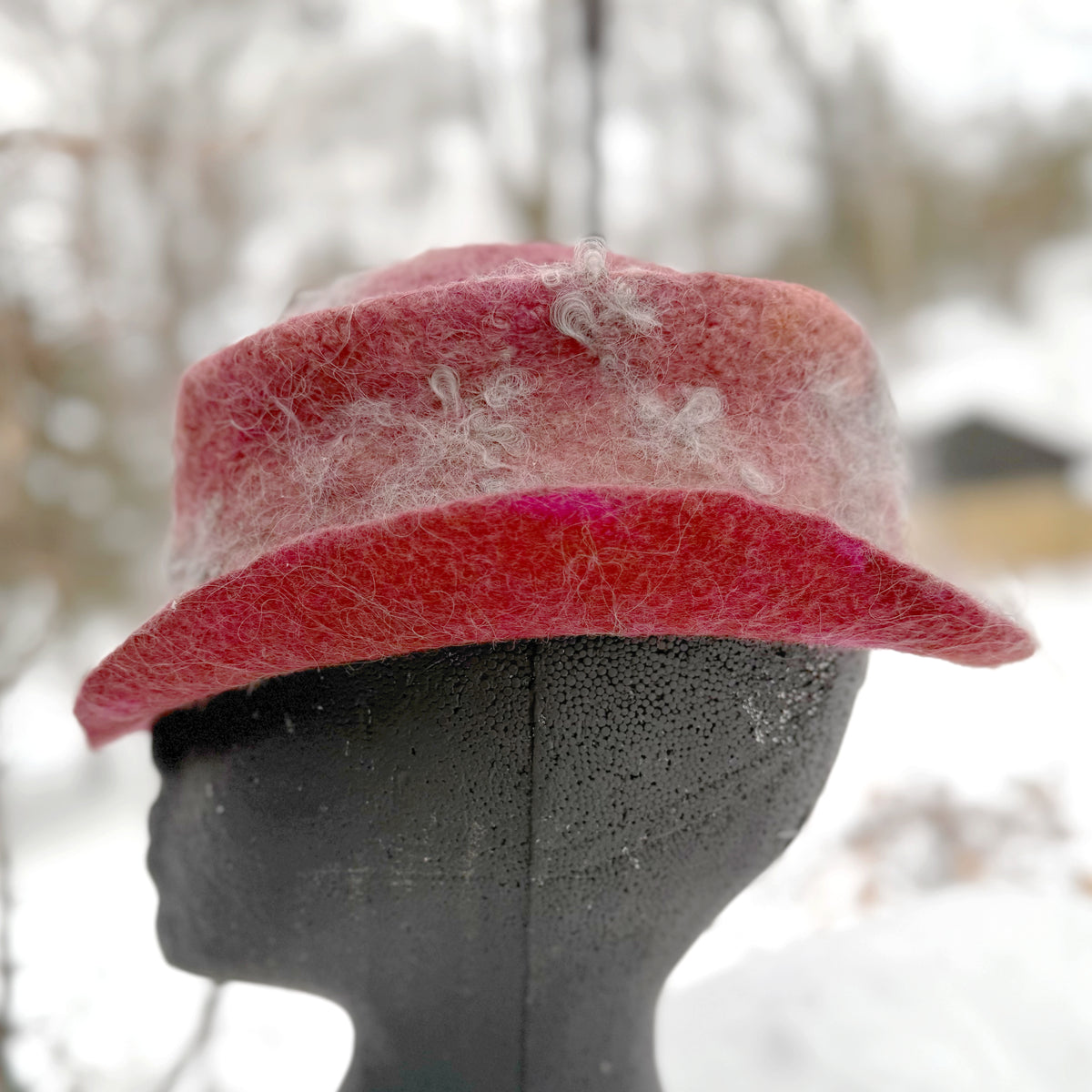 Handmade wool Felted hat 22”small