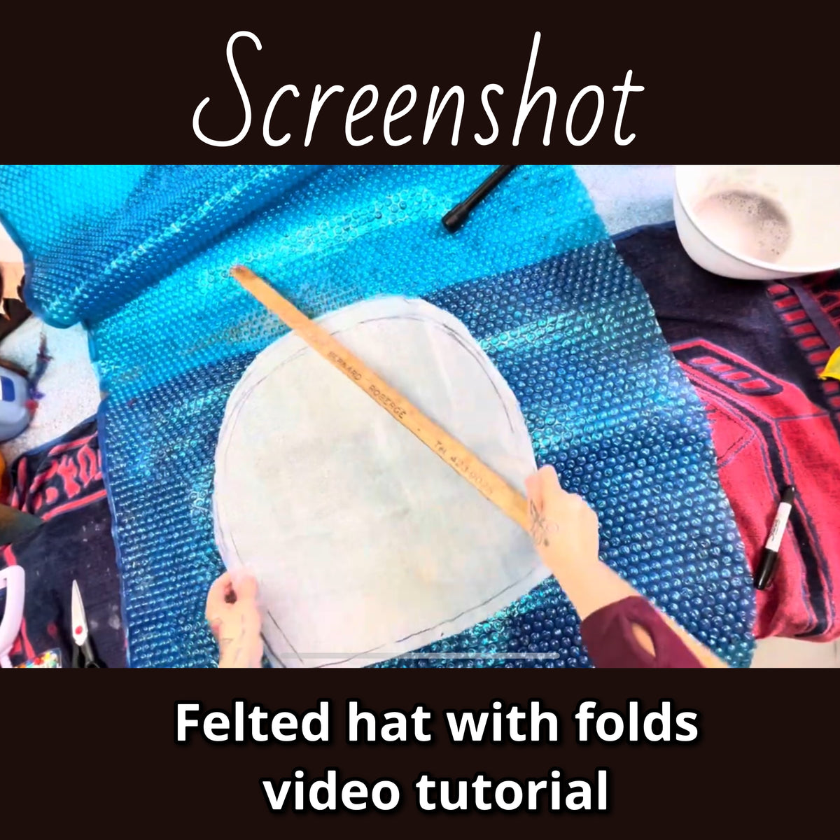 How to felt a hat with folds video tutorial