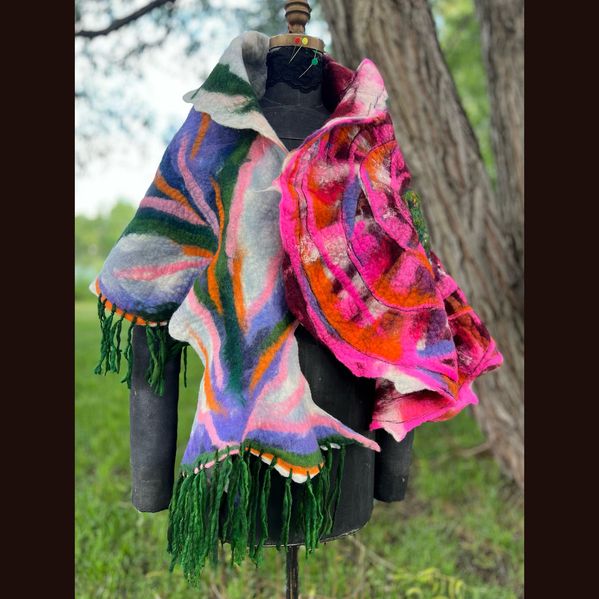 Felted Shawl 64”X 27”