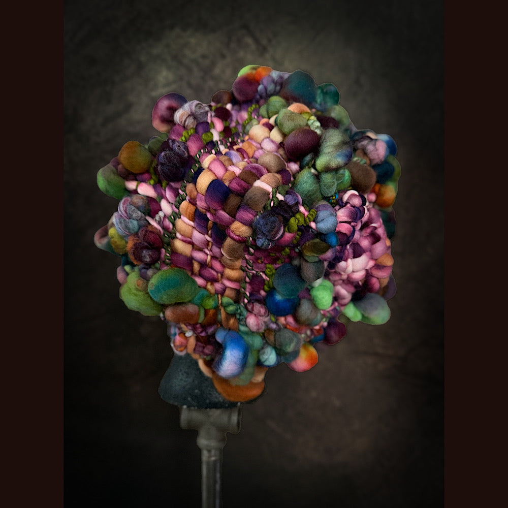 OOAK Handmade wool Woven hat 23” medium