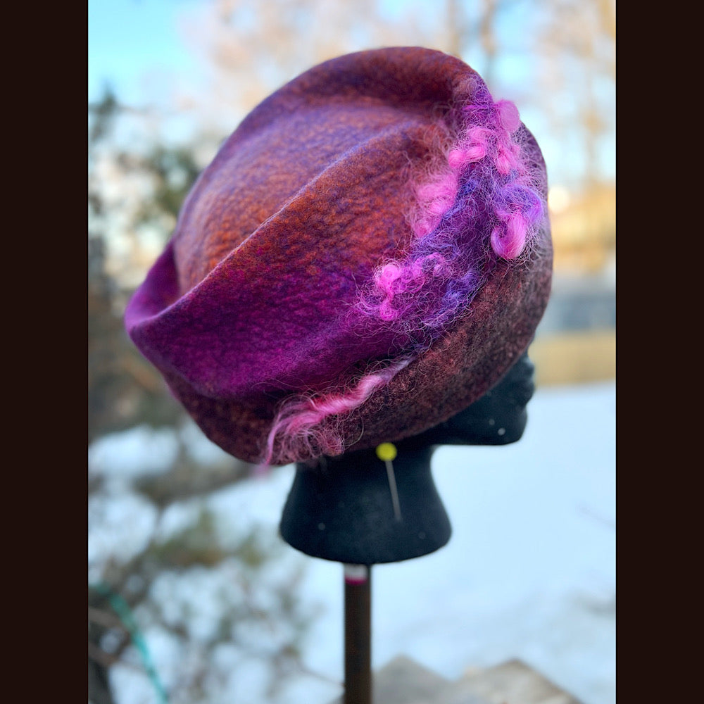 Felted top hat 23” 1/2 medium