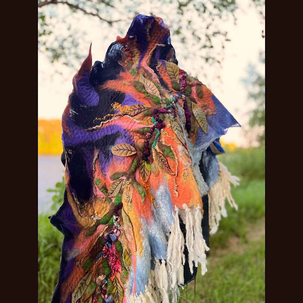Felted Shawl 86” X 29”