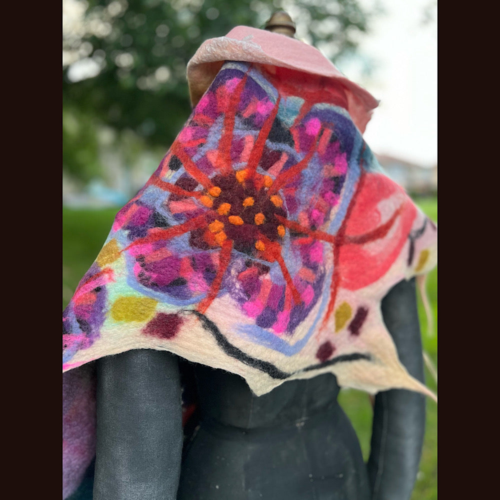 Felted Shawl 92” X 21”