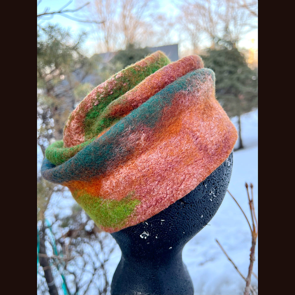 Felted top hat 23” 1/2 medium