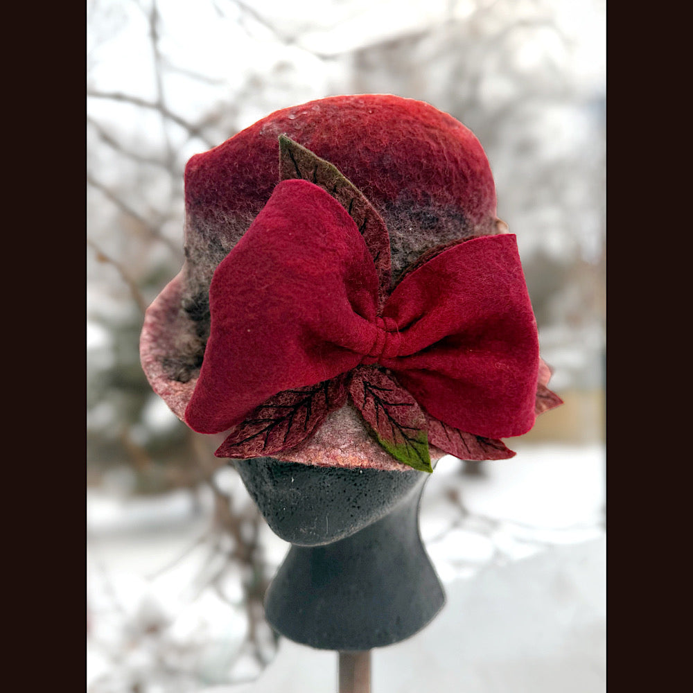 Handmade wool Felted hat 22”small