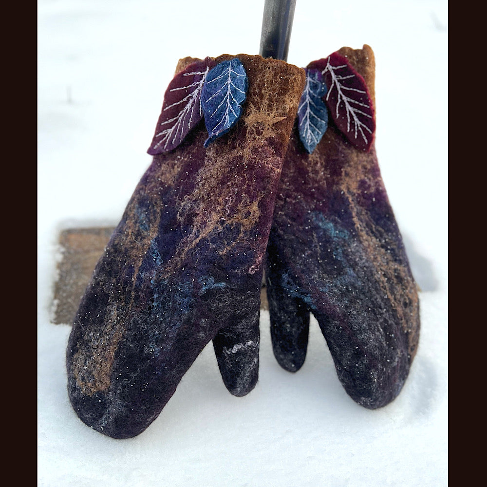 Felted mittens size medium