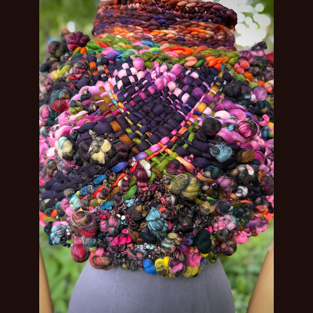 OOAK Hand woven wool handmade Scarf shawlette