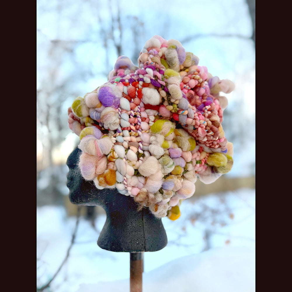 Handmade wool Woven hat 23” medium