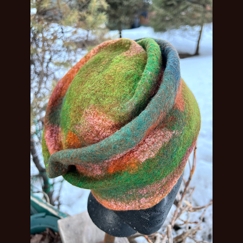 Felted top hat 23” 1/2 medium