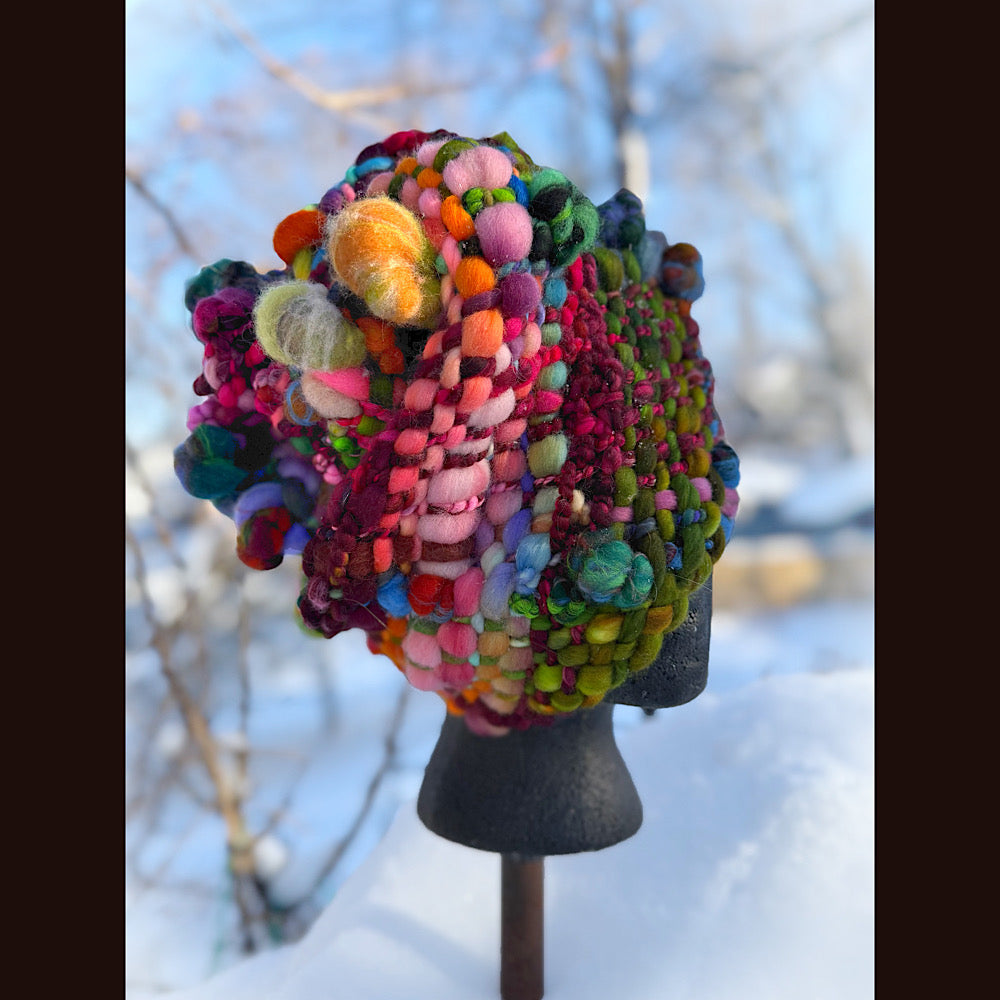 Handmade wool Woven hat 23” medium