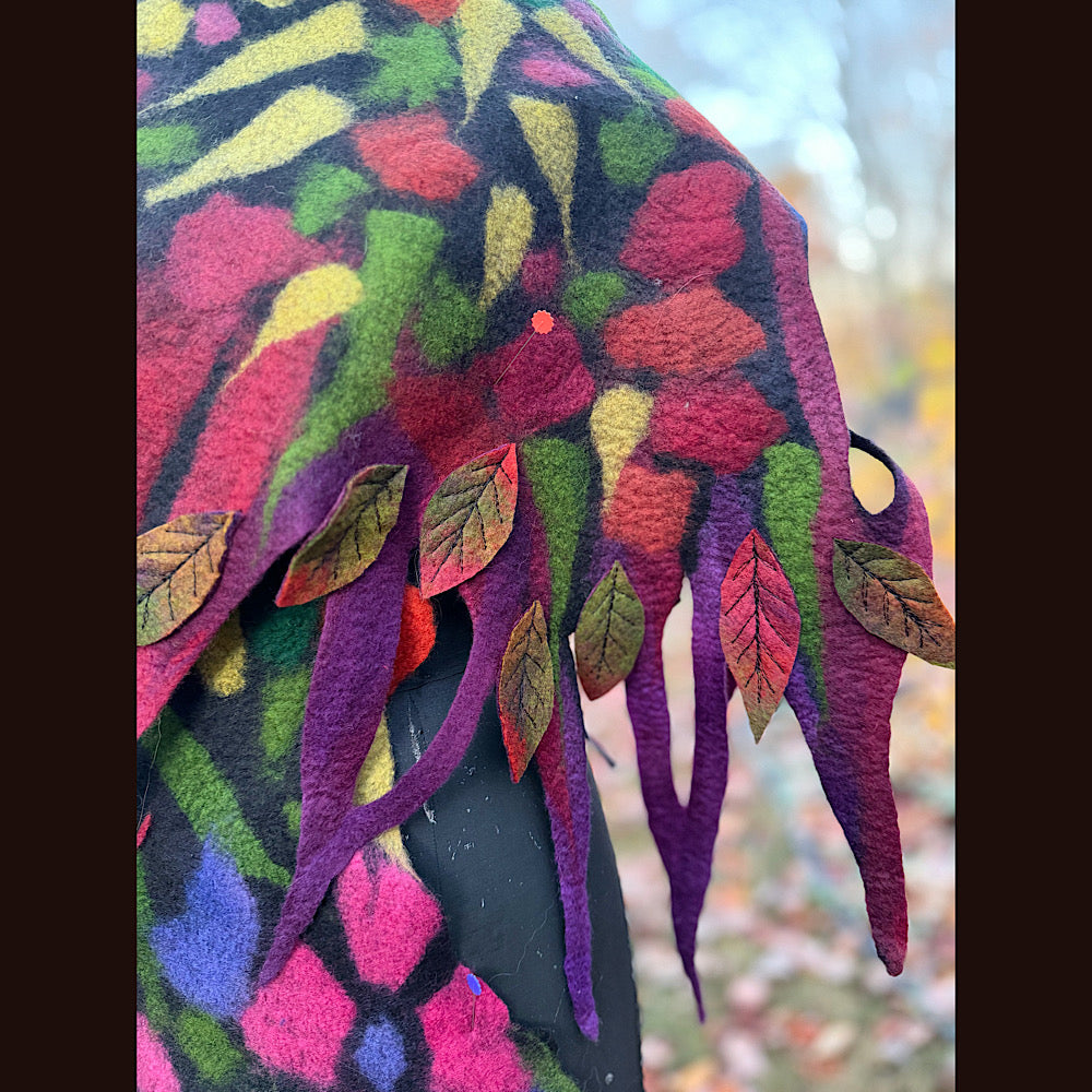 Handmade wool Felted Scarf 86 X 24”