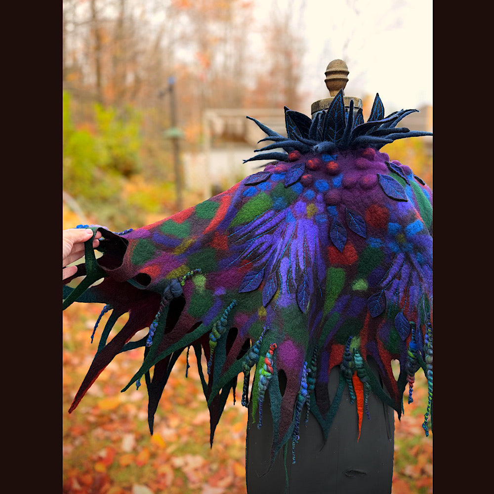 Handmade wool Felted Capelet