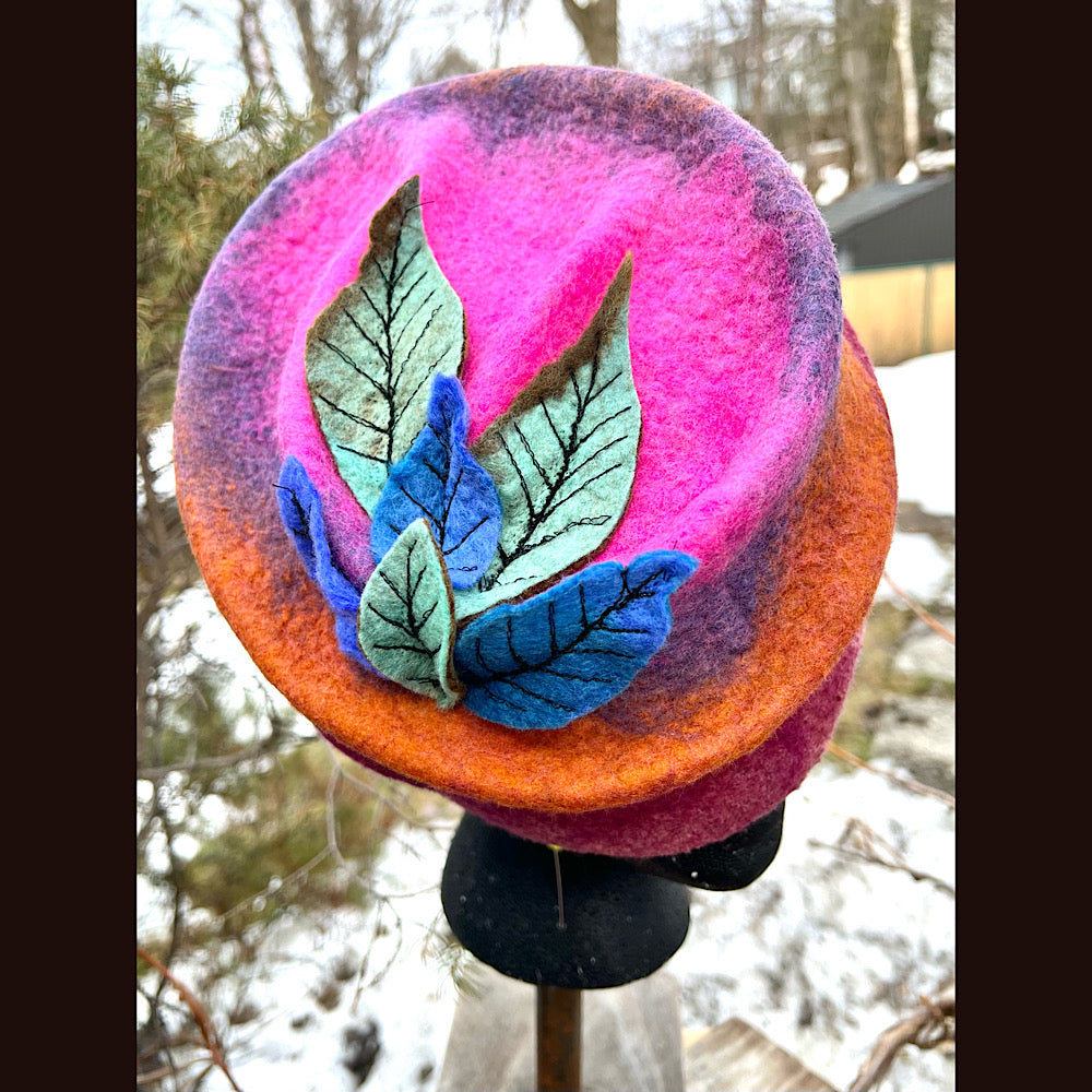 Felted top hat 23” 1/2 medium