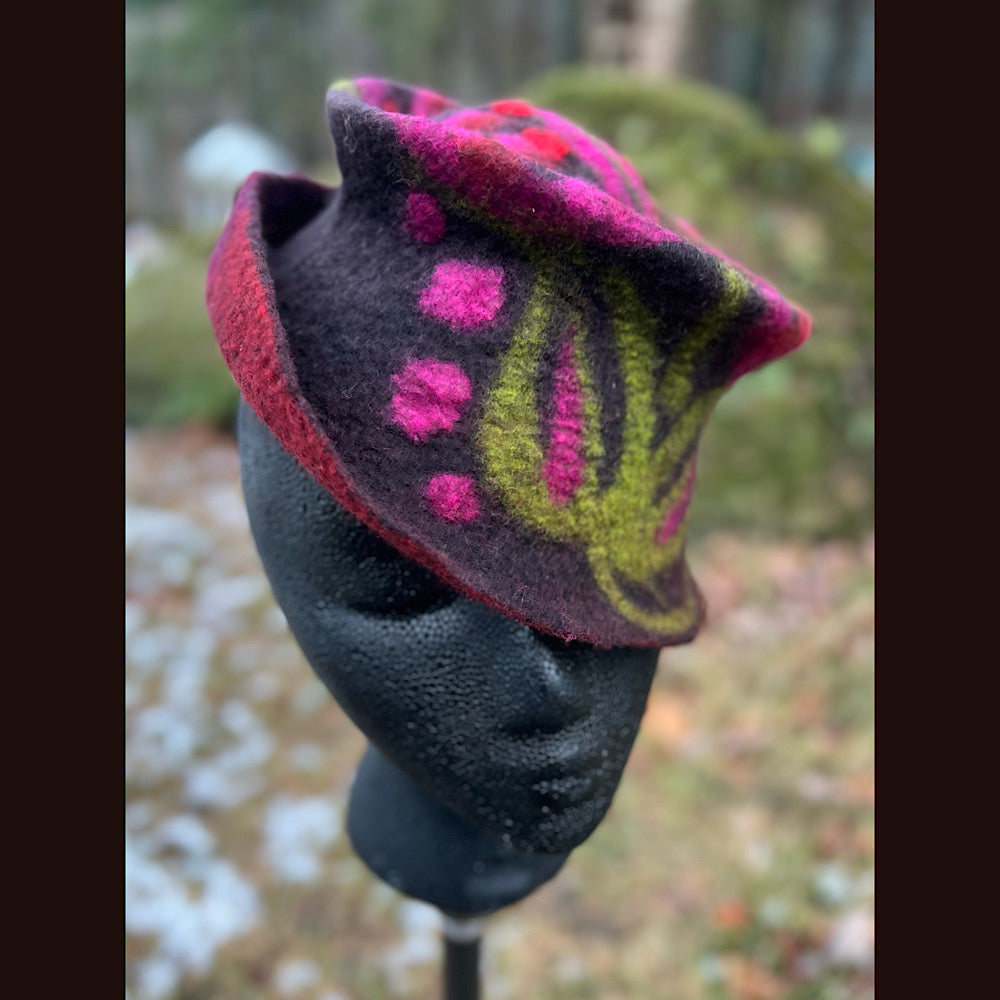 Mini Felted top hat small medium