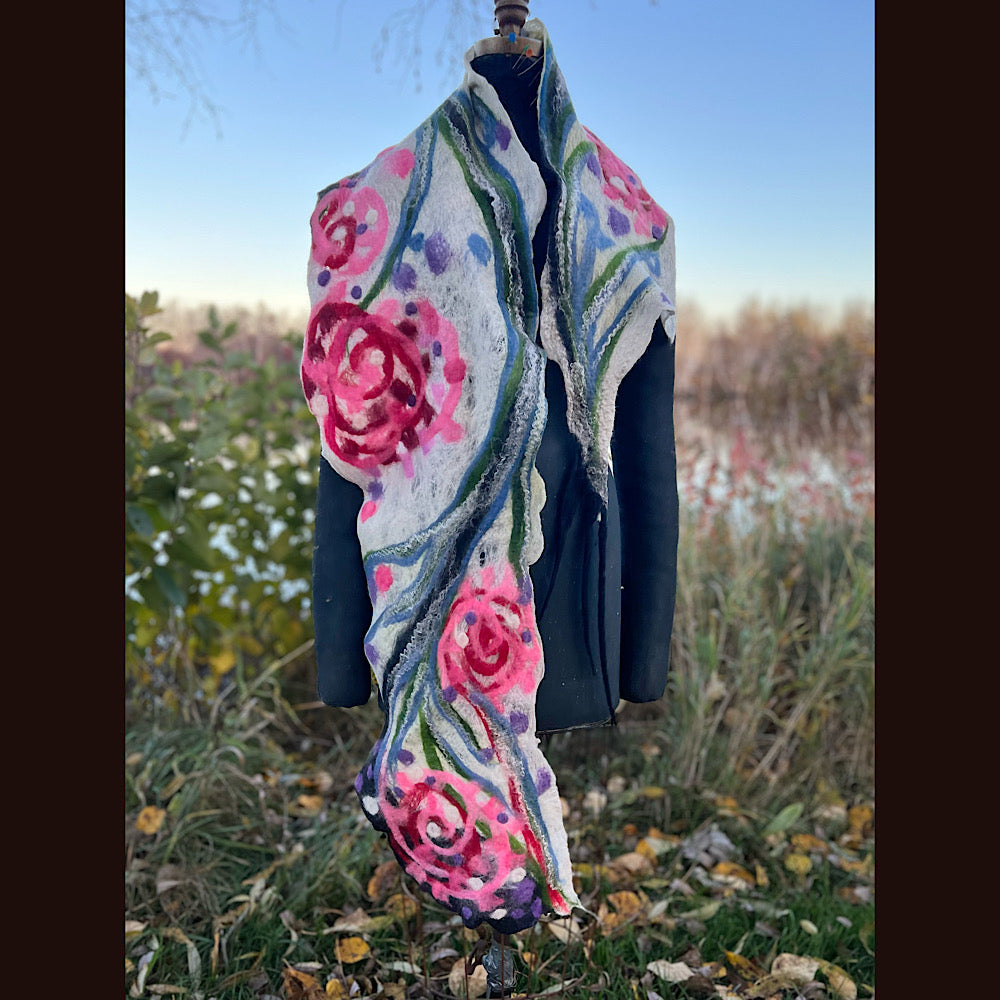 Felted Scarf 82” X 13”