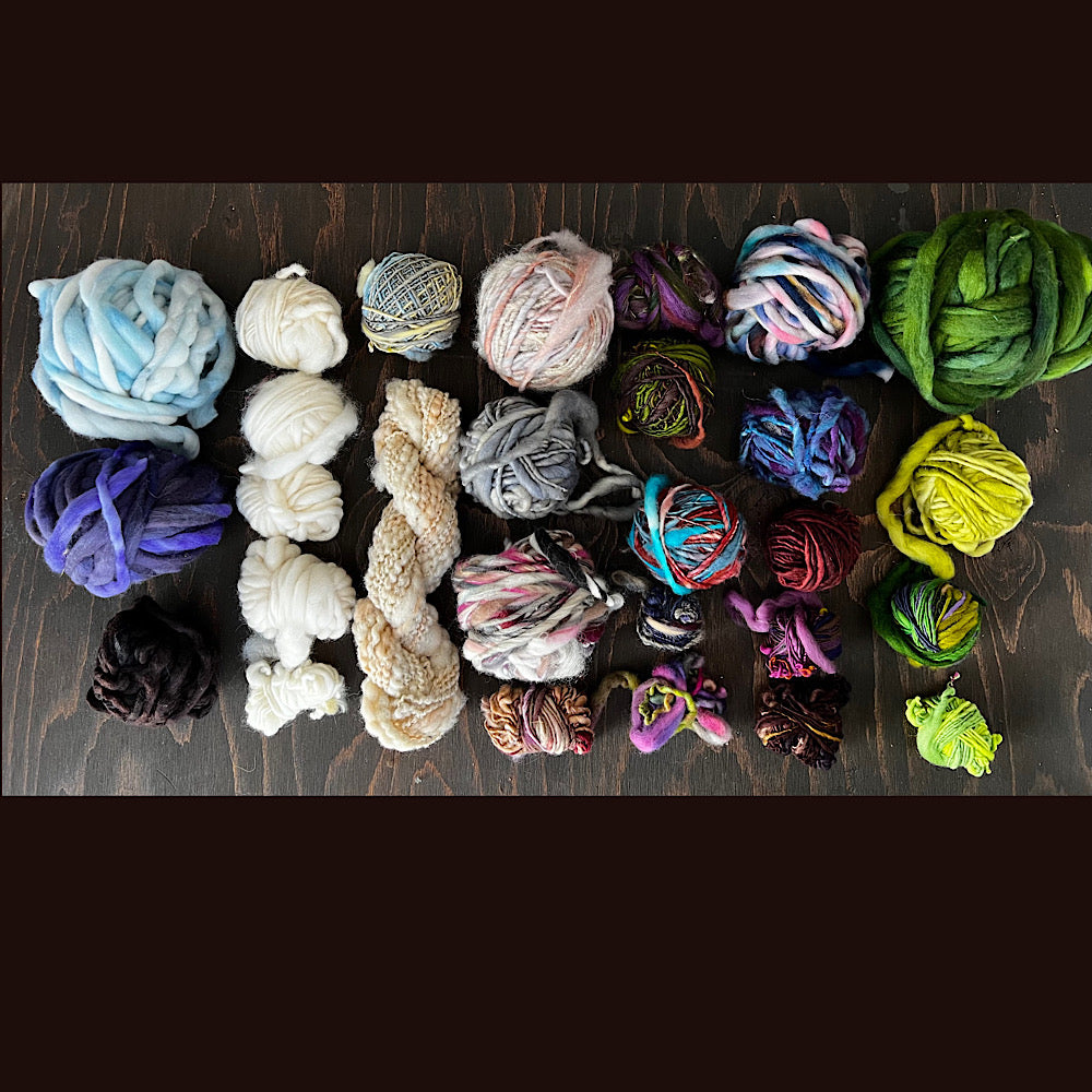 Very Large lot of hand spun yarn for weaving crochet knitting  21.1 oz