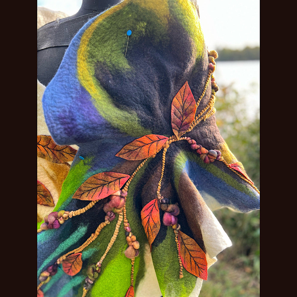 Felted Shawl 68” X 21”