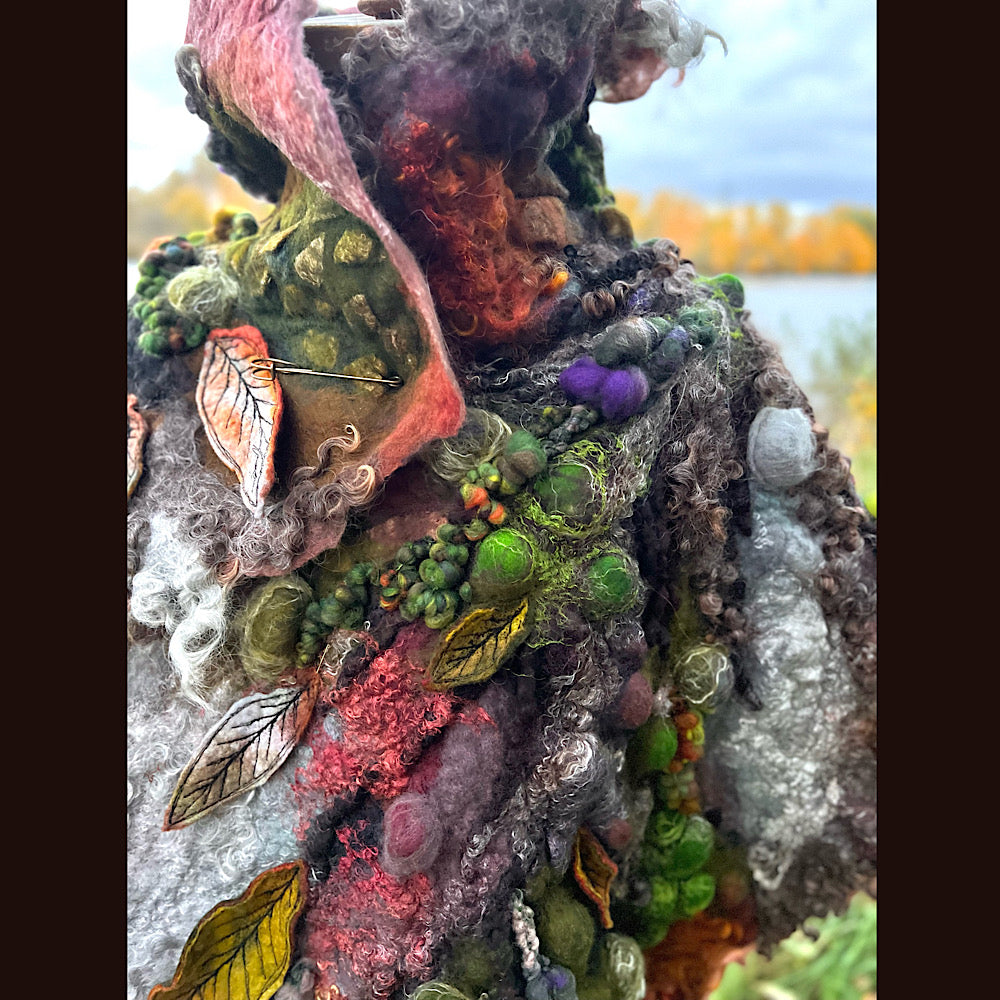 Reserved- Tundra felted shawl 78” X 22”- *this shawl has been extended *