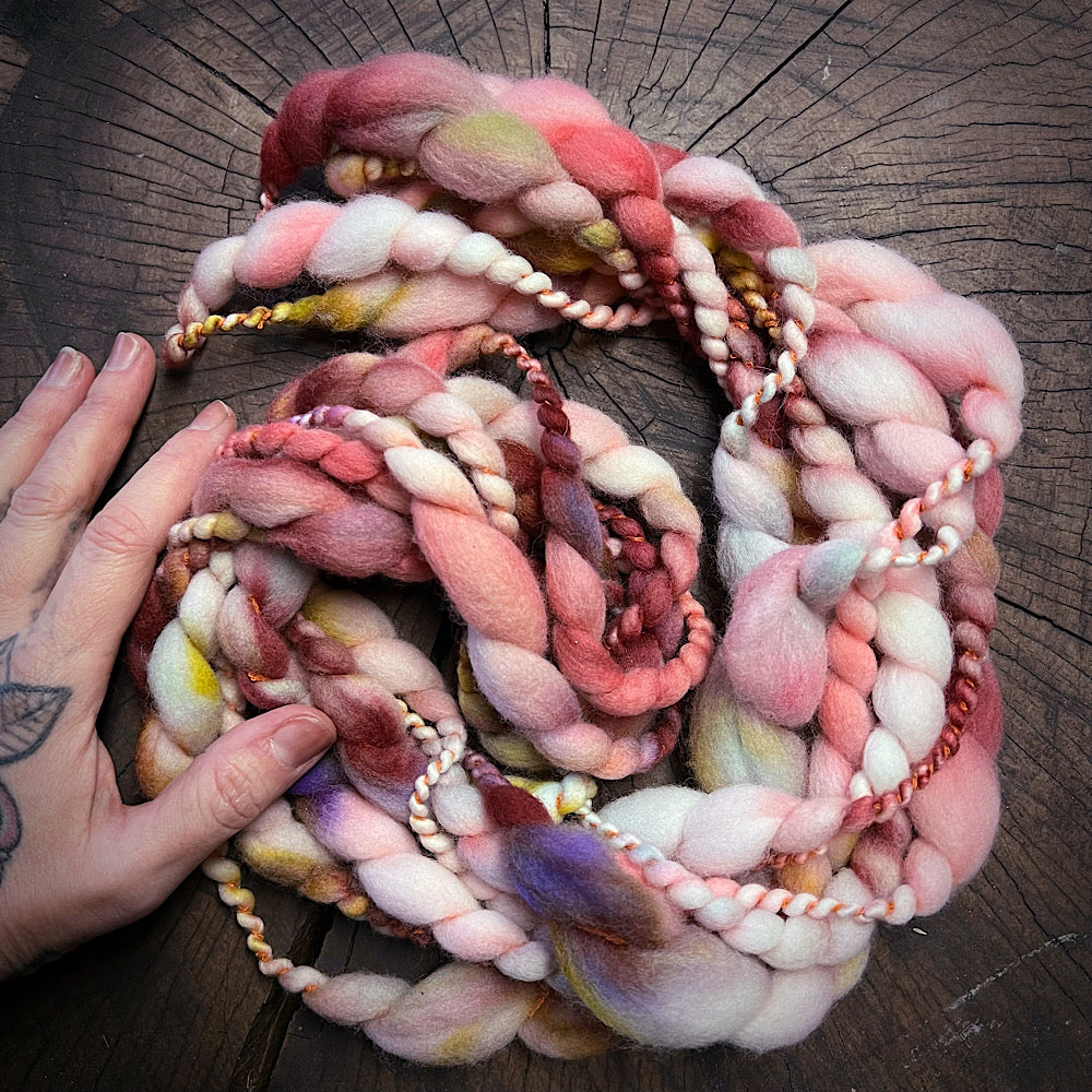 Art yarn lot for weavers 7.5 onces