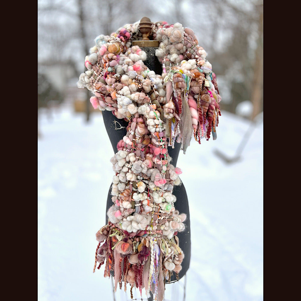 The Golden Rose Scarf 102” X 10” 1.7 pound!