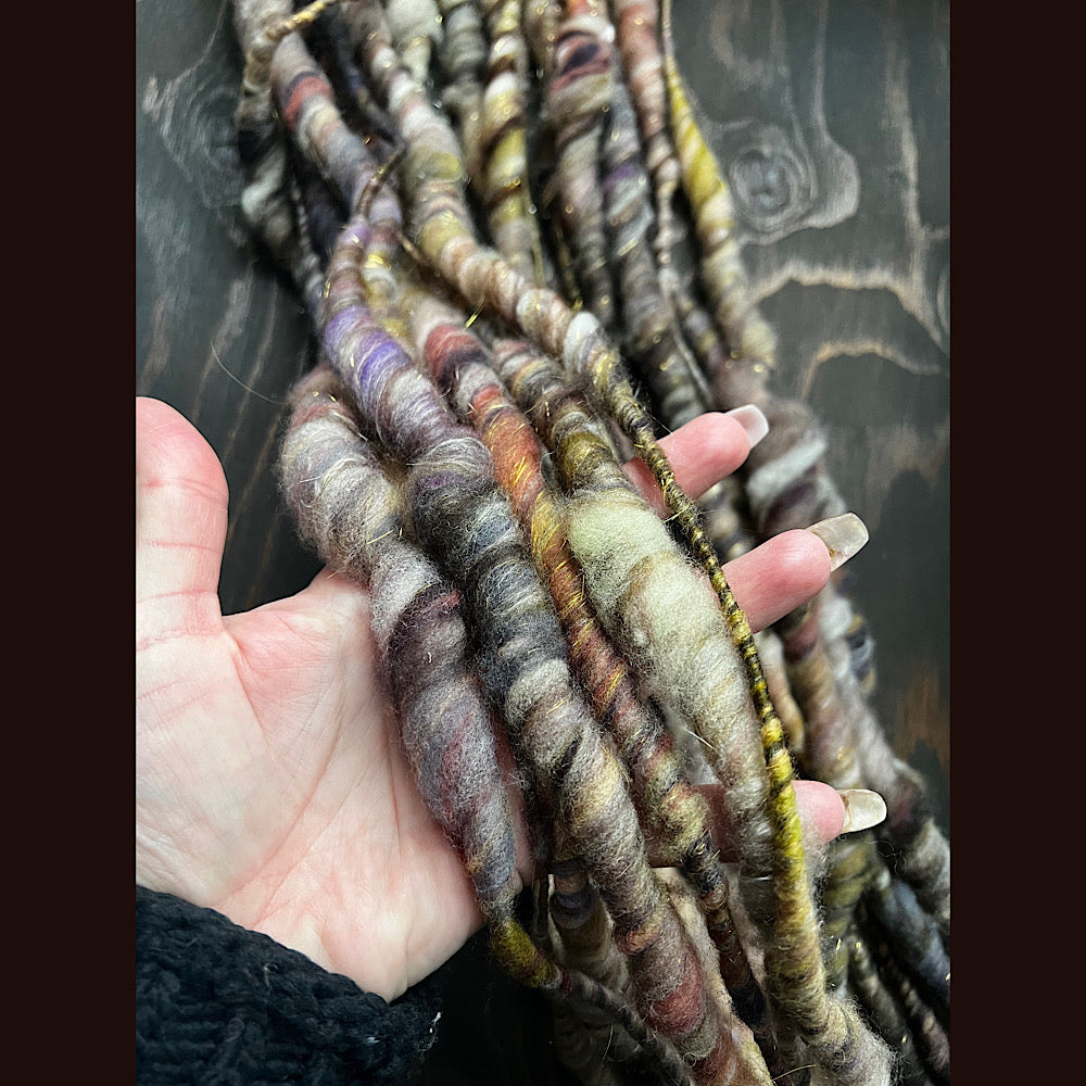 Very Large lot of 5 skeins of art yarn for weaving  14.7 oz