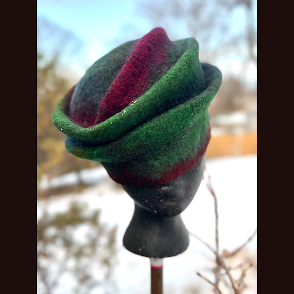 Felted top hat 23” 1/2 medium