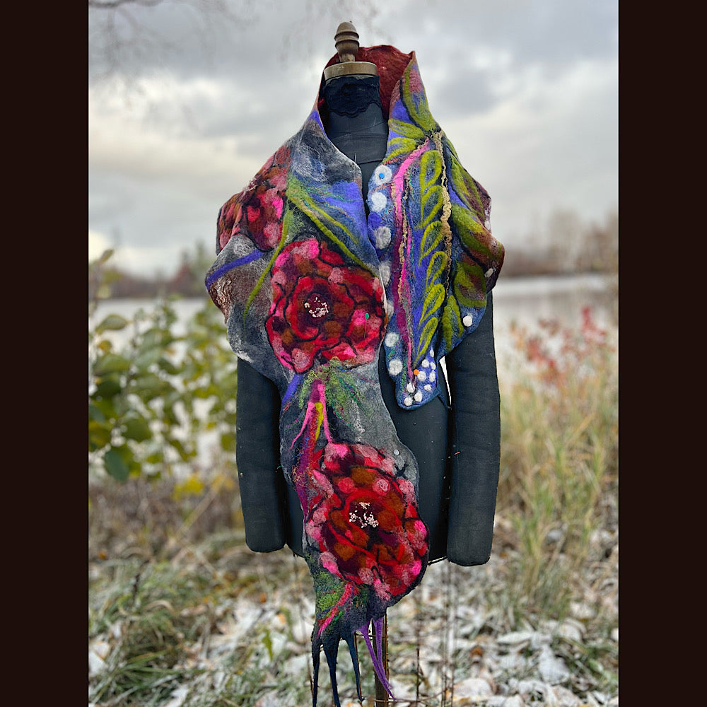 Felted Scarf 77” X 15”