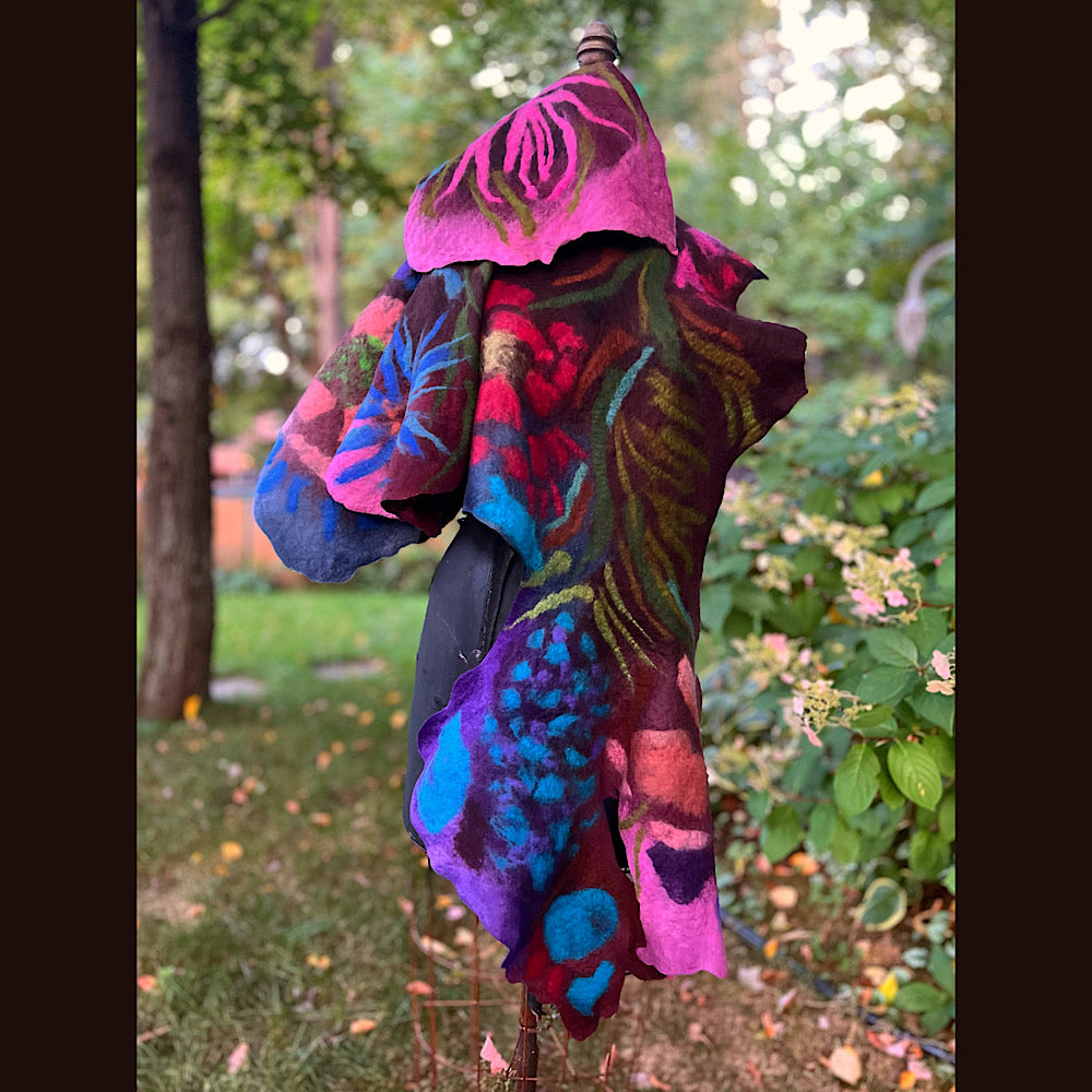 Felted Wool Scarf 70” X 26”