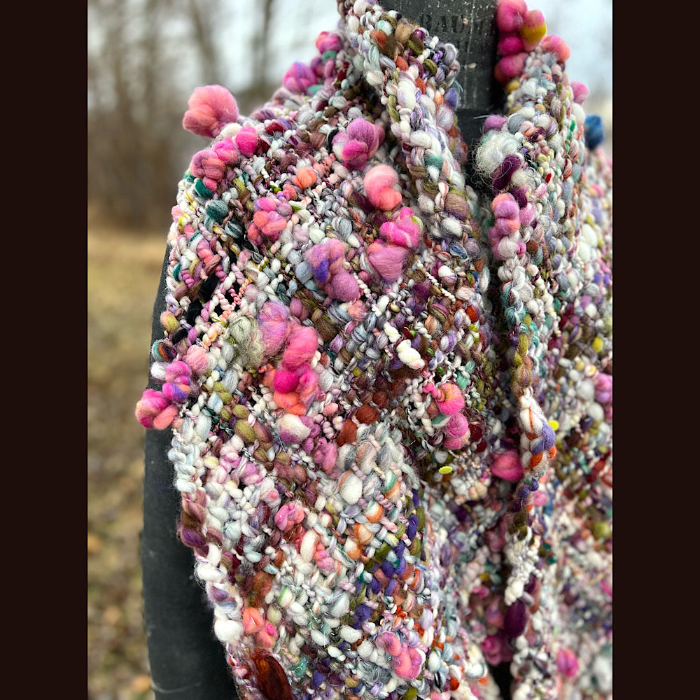 Spring Woven scarf 67” X 11”