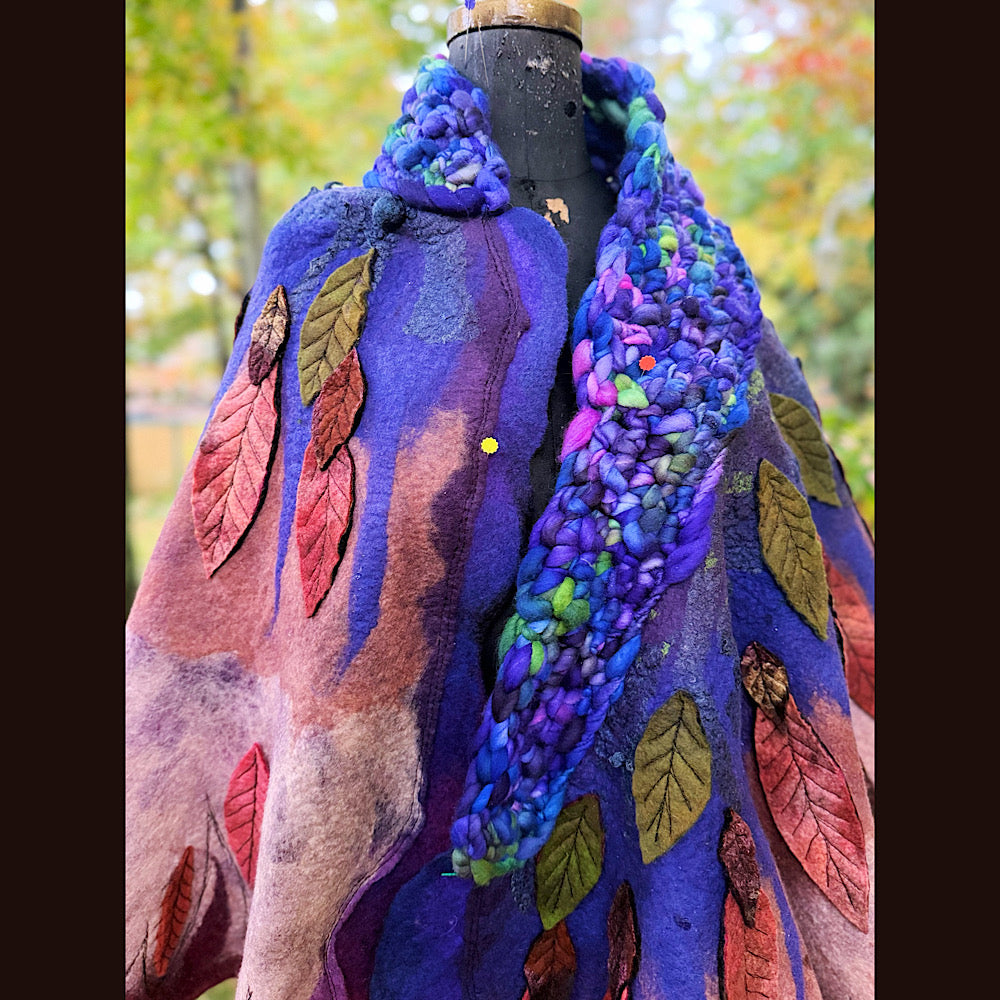 Handmade Felted Wool Scarf 80” X 29”