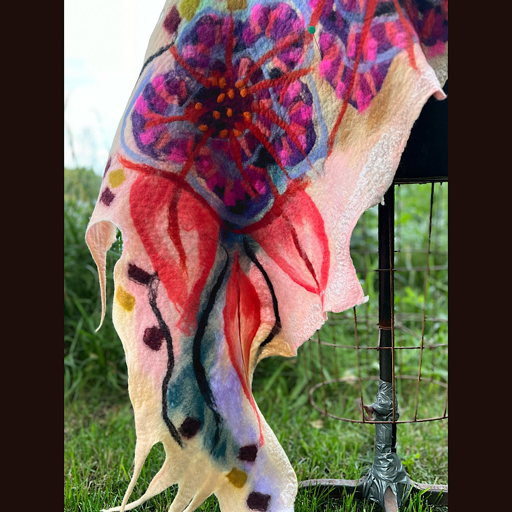 Felted Shawl 92” X 21”