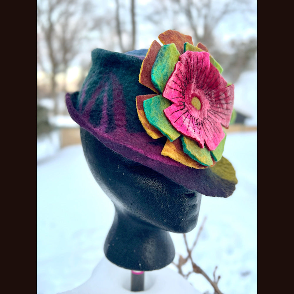 Mini Felted top hat small