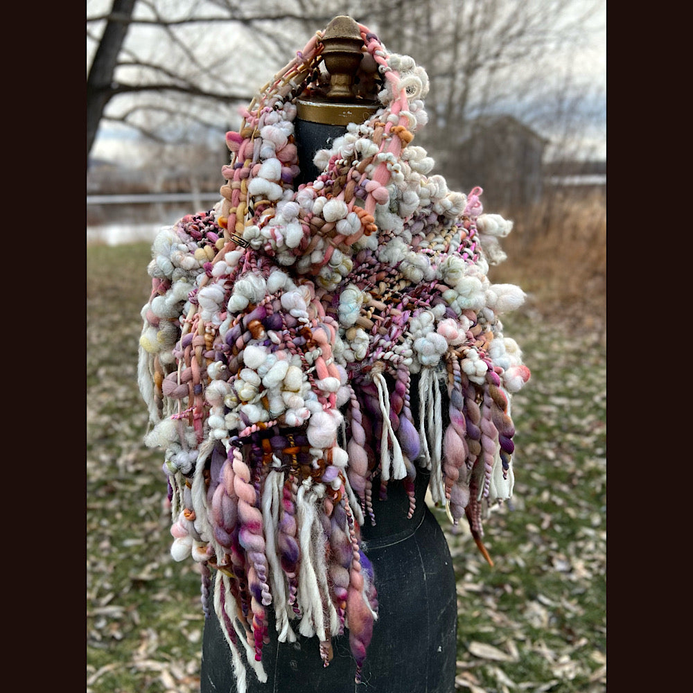 Golden Rose shawl 59” X 27”