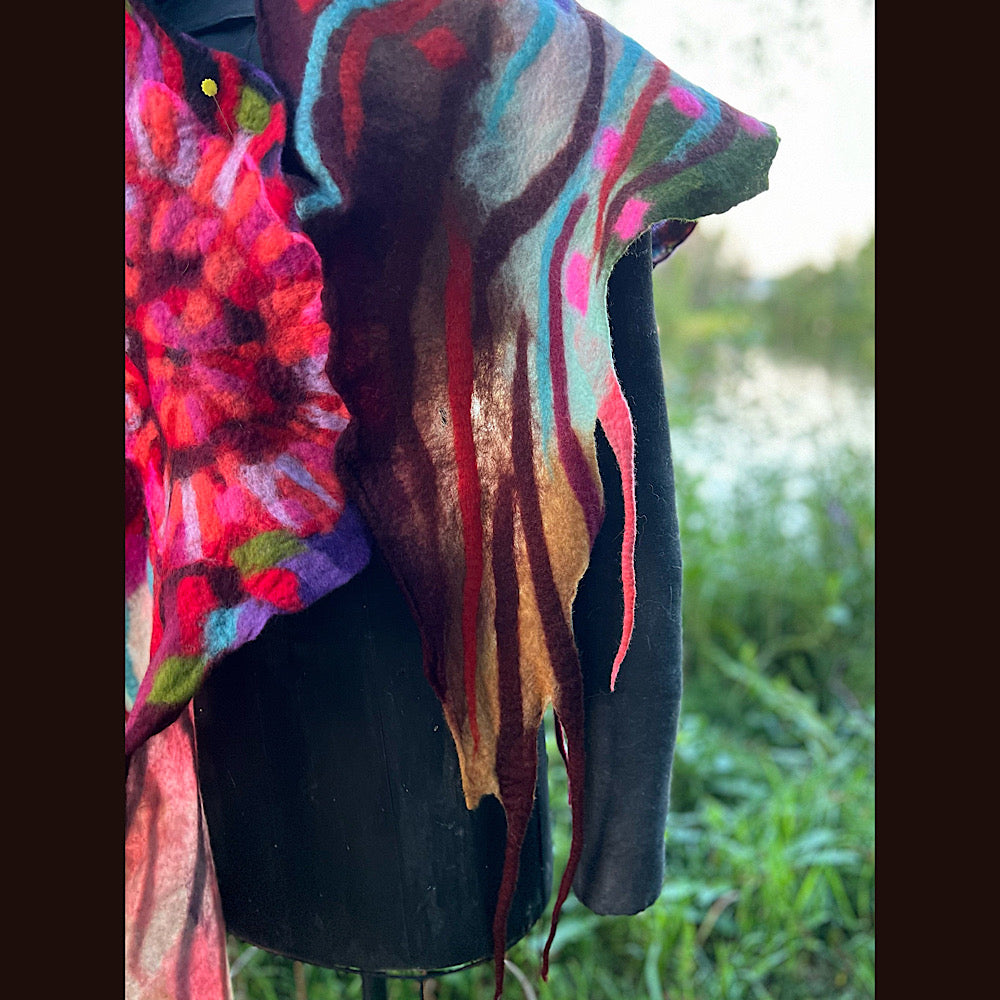 Felted Shawl 118” X 25”