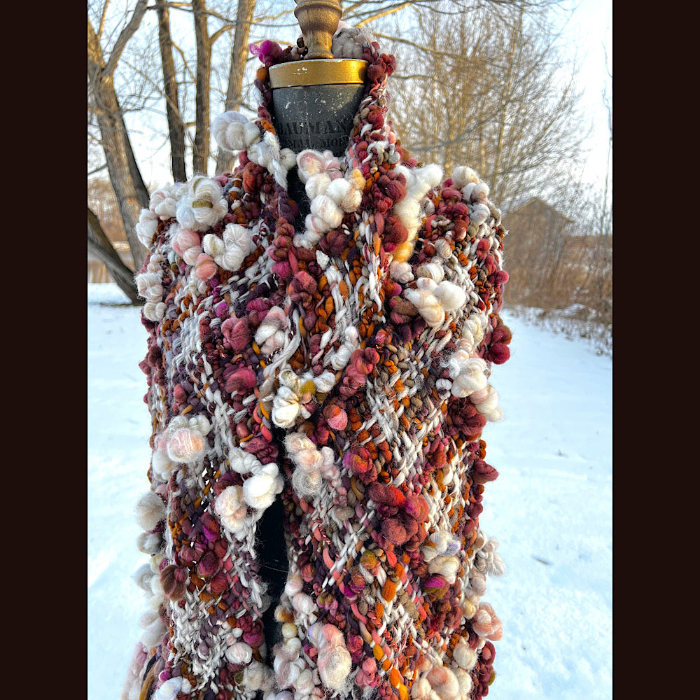 Sucre à la crème (cream and sugar) - Woven scarf- 66” X 10”