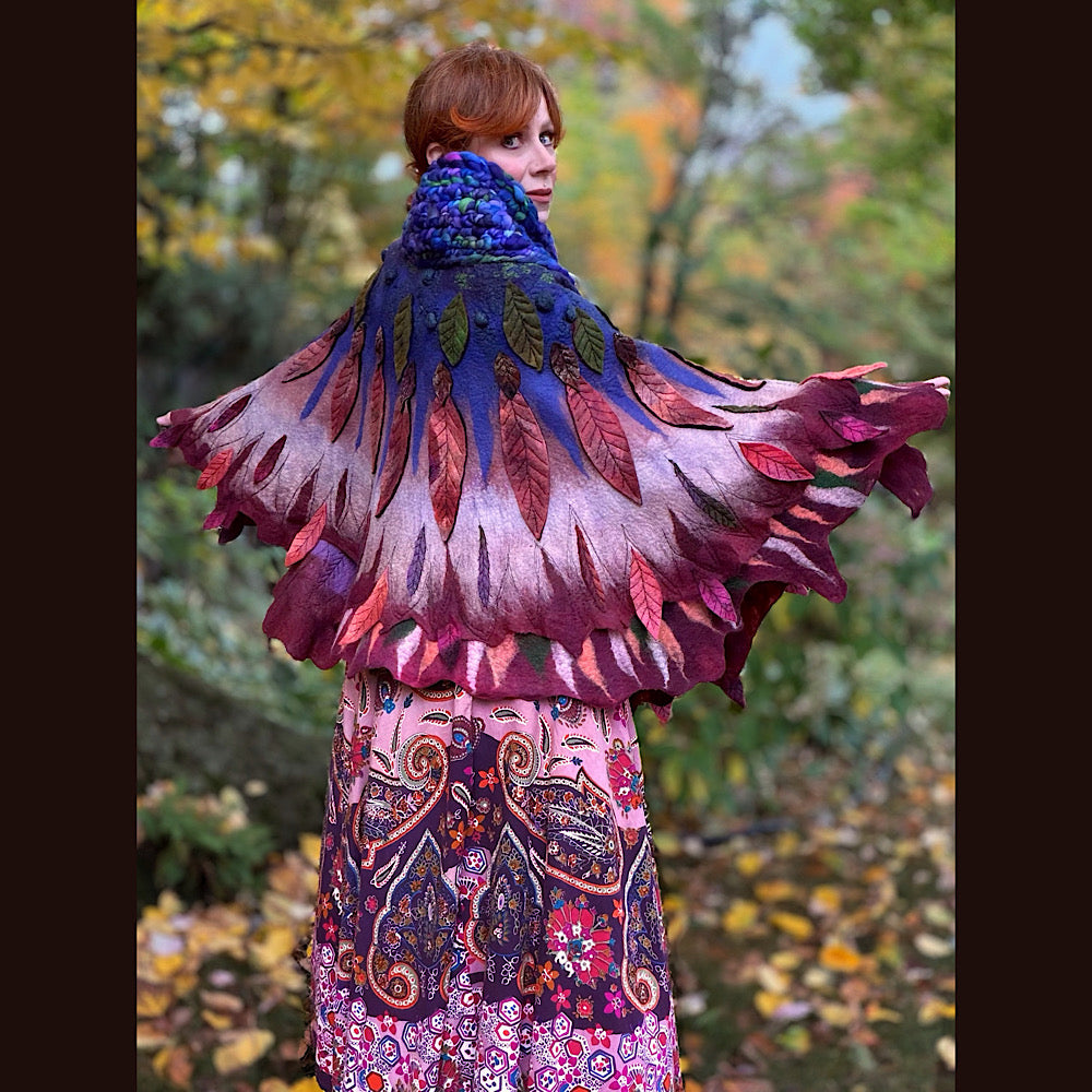 Handmade Felted Wool Scarf 80” X 29”