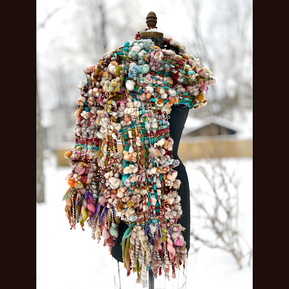 The Golden Rose Scarf 92” X 10”