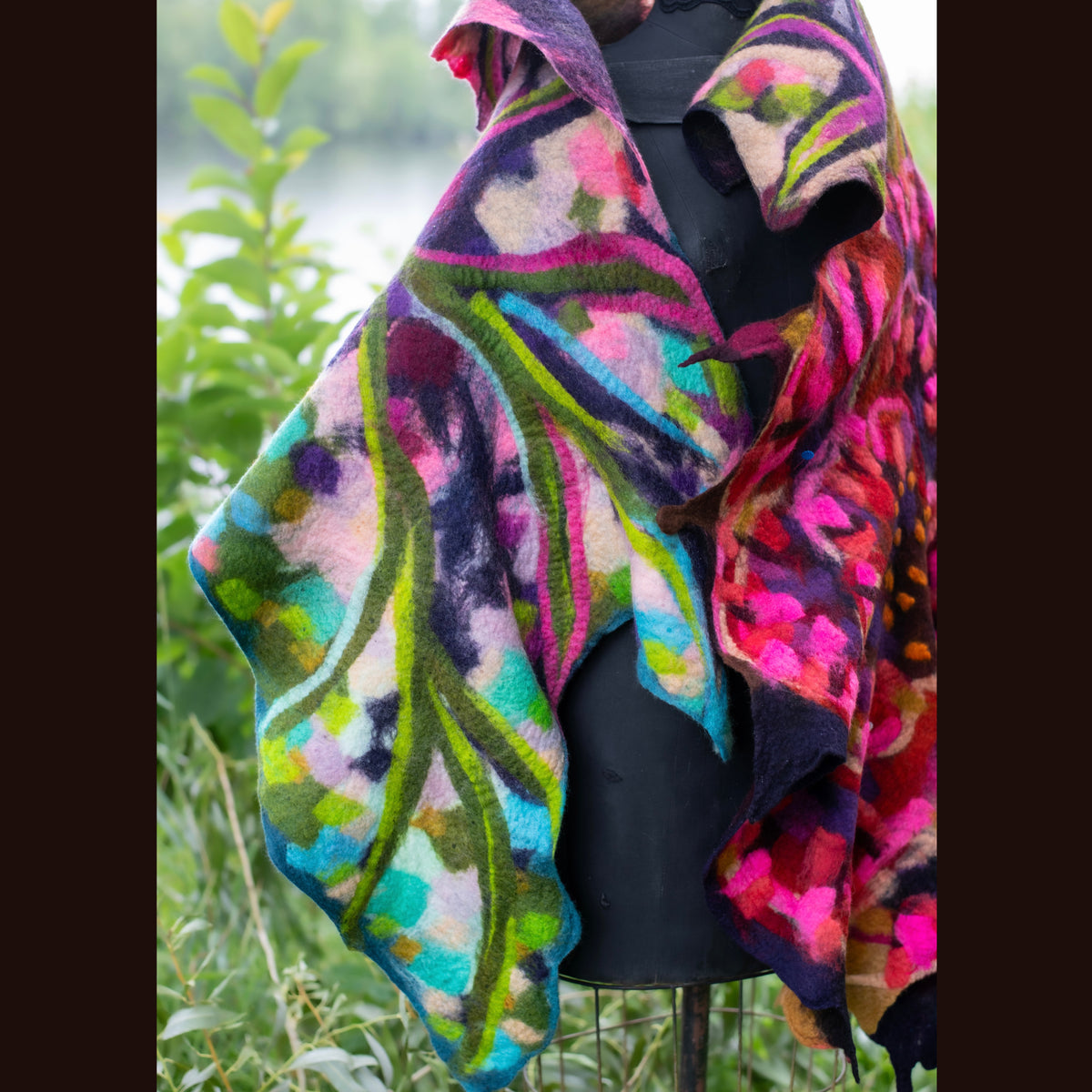 Felted Shawl 80” X 36”