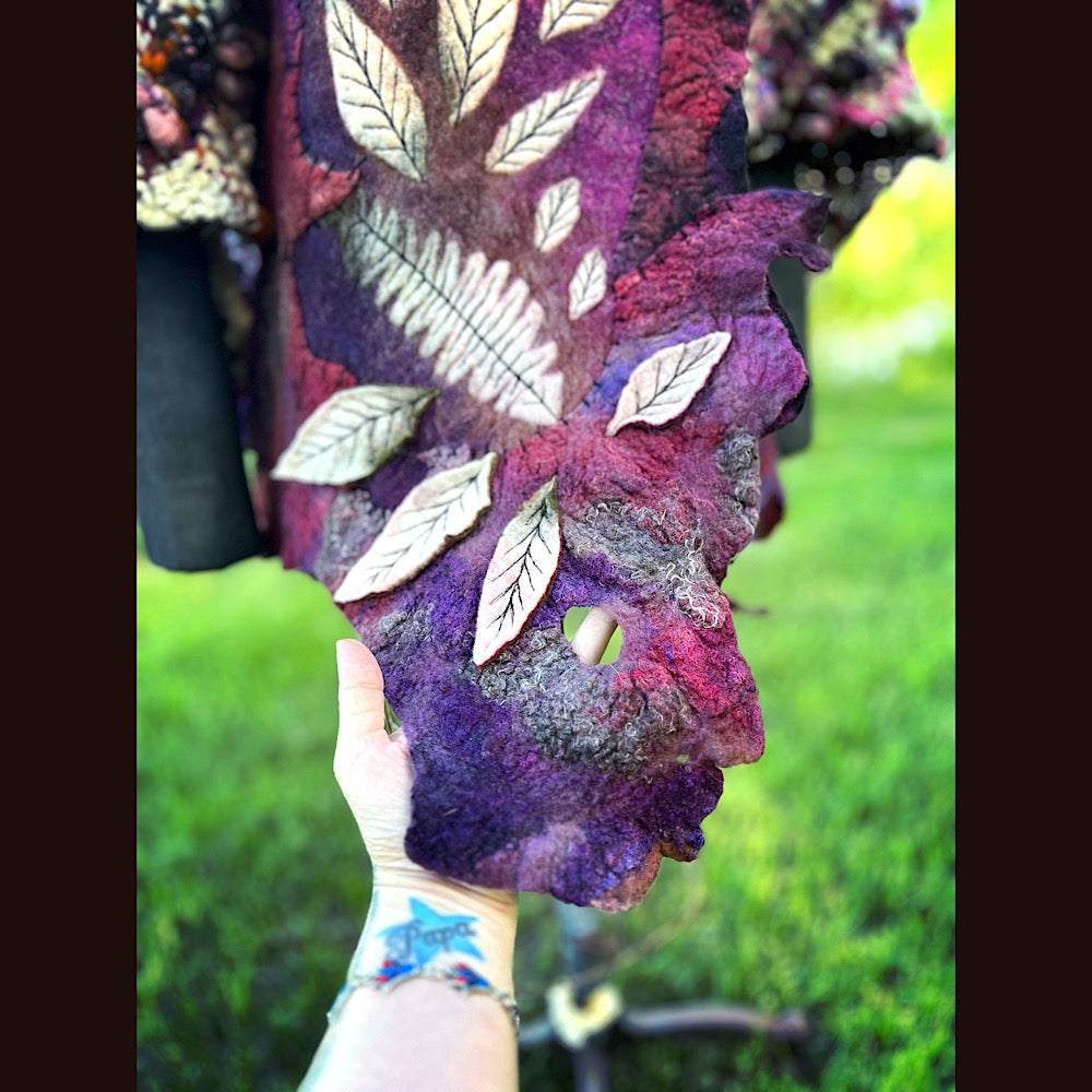 Felted adorned coat Size M-L