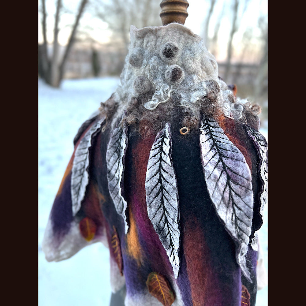 Première neige felted scarf 63” X 20”