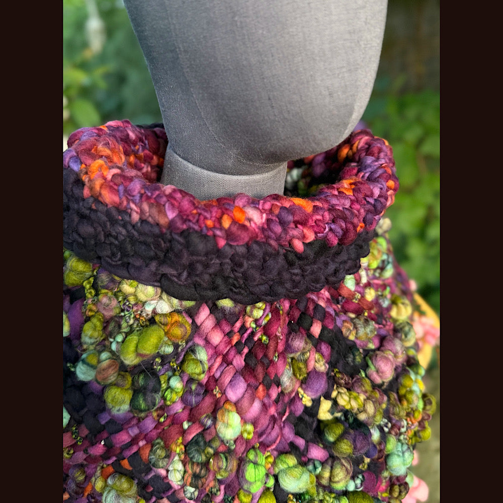 OOAK Hand woven wool handmade Scarf shawlette