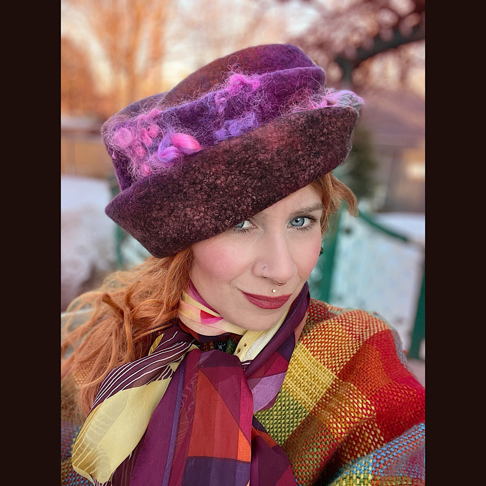 Felted top hat 23” 1/2 medium