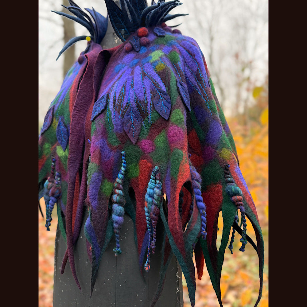 Handmade wool Felted Capelet