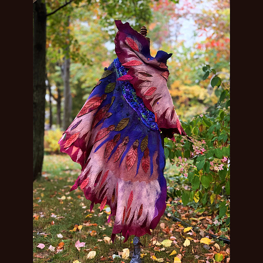 Handmade Felted Wool Scarf 80” X 29”