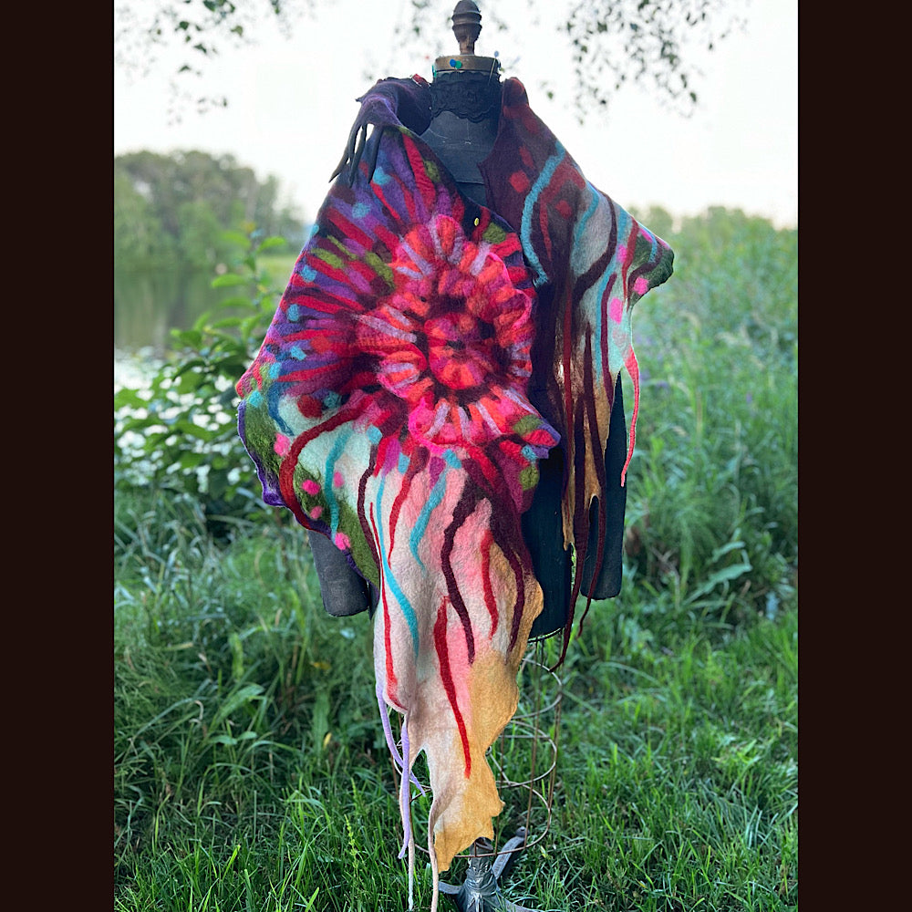 Felted Shawl 118” X 25”