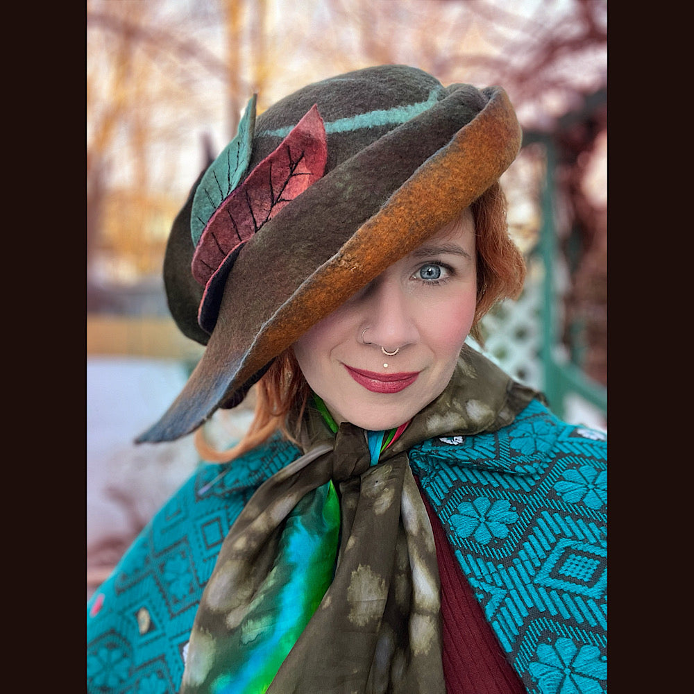 Felted top hat 23” 1/2 medium