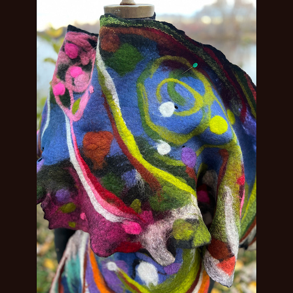 Felted Shawl 84” X 27”