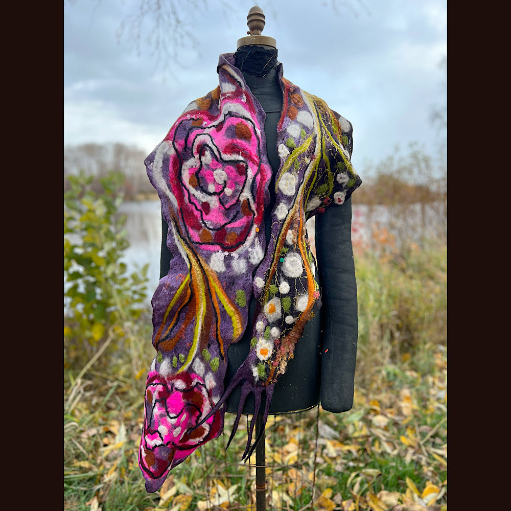 Felted Scarf 84” X 13”
